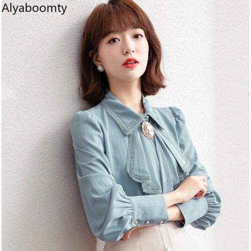 Женские синие рубашки Alyaboomty China At AliExpress