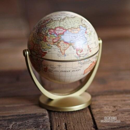 American Retro English Version Universal Globe World Maps Creative Student Gifts Home Decor Study Desktop Decoration Accessories