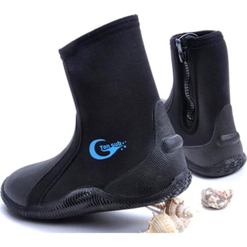 5MM Neoprene Boots for Scuba Snorkeling Rafting Non-Slip Rubber Sole High Rise Diving Boots for Adult Keep Warm Diving Shoes