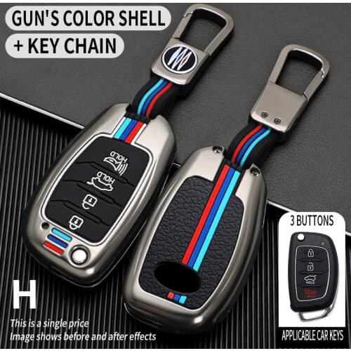 Zinc Alloy Car KEY CASE COVER FOR HYUNDAI TUCSON IX35 SOLARIS I25 I30 MISTRA ACCENT Car Key Bag Smart Key Car Styling key holder