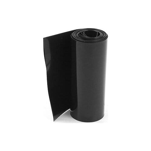85mm/55mm PVC Heat Shrink Tubing Wrap Black 2m 6.5ft for 18650 Battery Pack