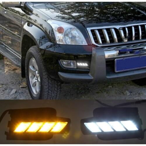 Original Esuse LED DRL For Toyota Land Cruiser Prado 120 GRJ120 TRJ120 FJ120 2003~2009 Daytime Running Light Fog Lamp with E4