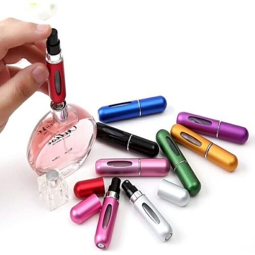 5ml Travel Portable Mini Refillable Perfume Bottle For Spray Scent Pump Case Empty Perfume Atomizer Bottle Containers