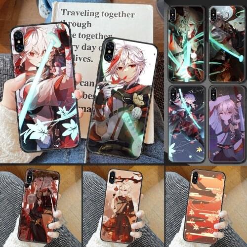 Genshin Impact Kaedehara Kazuha Phone Case Cover Hull For iphone 5 5s se 2 6 6s 7 8 12 mini plus X XS XR 11 PRO MAX black art