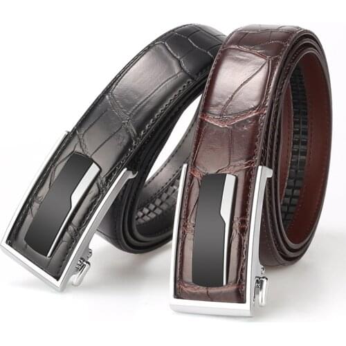 Genuine Leather For Men High Quality Black Buckle Business Men Belt Cowskin Casual Belts Business Belt