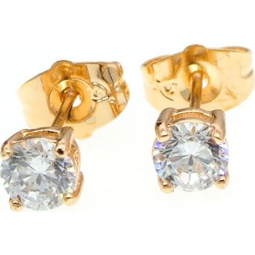 Quality Crystal Stud Earrings For Women Gold Studs Bijoux Orecchini Brinco Mulher Earings Fashion Jewelry Kolczyki Kupe E0101