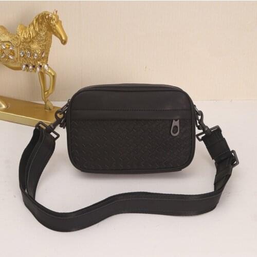 Kaisiludi New Leather Man bag hand bag woven shoulder bag multifunctional fashion large capacity messenger bag camera bag