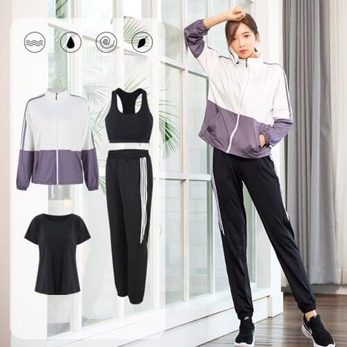 Workout Set Sports Fitness Suit 2021 Autumn Gym Clothing Yoga Set Tracksuit Women Sportswear Long Sleeves Two Piece Set