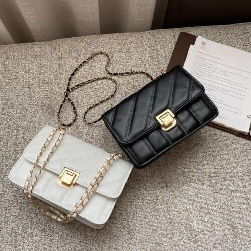 Fashion PU Leather Ripple Shoulder Bags for Women 2020 Solid Color Crossbody Messenger Purse Retro Shopping Handbags Hobos