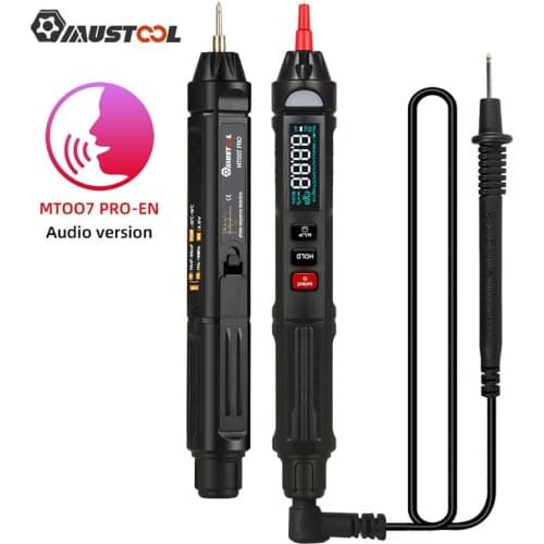 MUSTOOL MT007 Pro-EN 3 In 1 Color Screen Voice Broadcast True RMS Digital Multimeter Voltage Test Pen Phase Sequences Meter
