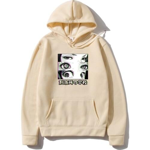 Men Hoodies Sweatshirt Japan Anime Prison School Eyes Sad 2020 Spring Winter Hot Sale Casual Loose Fit Hip Hop Fashoin Pullover