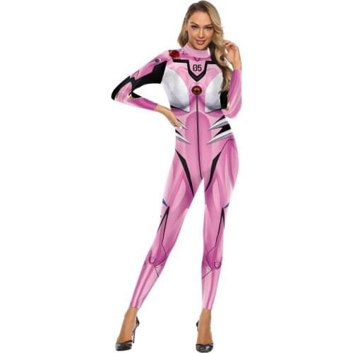 2021 New Anime Cosplay Jumpsuits for Women Long Sleeve Future Mechanic Warrior Bodysuit Halloween Carnival Cosplay Costume