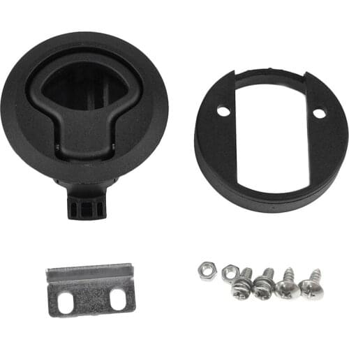 New Black 2 inch Flush Pull Slam Latch for Boat Deck Hatch 1/4 inch Door Locking Style for RV Trailer Ship