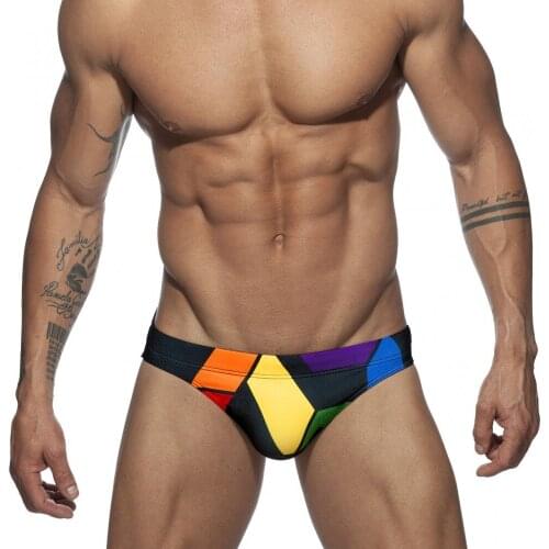 New low waist swimwear men swim briefs bikini sexy sport push pad mens swimsuit shorts breathable trunks men fashion swimwear