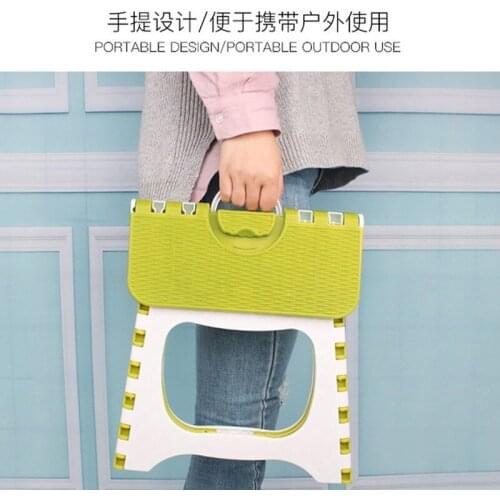 Portable Plastic Folding Stool Multi Purpose Cartoon Childrens Stool Stepstool Outdoor Hiking Fishing Foldable Stool Chair 2021