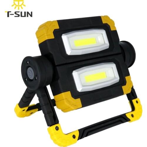 T-SUN COB LED Portable Lantern Camping Light Battery Style Flashlight Foldable Camping Tent Light Outdoor Portable Hanging Lamp
