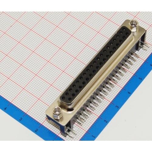 Serial port DB37 connector with fork Female connector Welding type 6pcs/lot