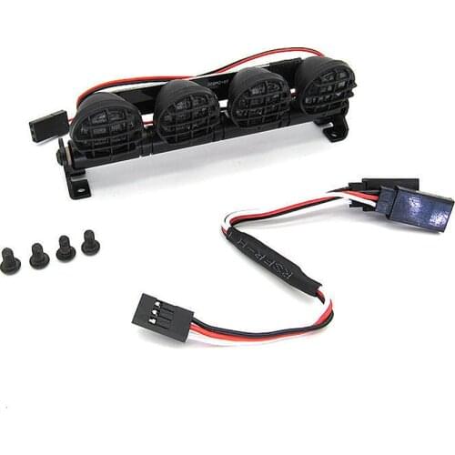 RC Car Spotlight Flashlight LED Lamp Roof Dome Light with Adapter Cable for 1:12 1:10 WPL D12 Climbing Model Car Upgrade Parts