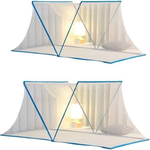Folding Mosquitoes Net Foldable Bed Canopy Portable Anti-mosquitoes Cover Netting Tent for Adult Student Dormitory