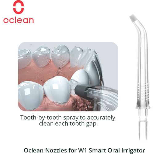 Oclean Replacement Arc Nozzles for Smart Oral Irrigator W1 Water Flosser Teeth Clean Adults, Food-grade Silicone / PCTG Material