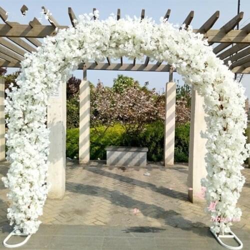 2.3M7.5FT Wedding Centerpieces Cherry blossoms Wedding Arch Door Hanging Garland Flower Stands For Wedding party Decoration