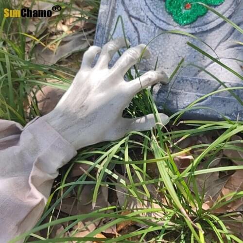 Halloween Grass Inserted Ghost Hand Ghost House Secret Room Scary Decoration Ghost Hand Skeleton Ornament