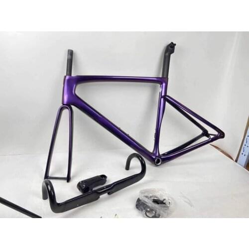 Factory brand new carbon fiber road bike UD coating colorful logo700C carbon fiber road bike frame 49 /52 /54 /59 /58