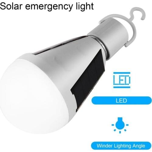 Waterproof IP67 Outdoor Solar Emergency Light 7W 85-265V Solar Lamp Portable E27 LED Bulb Energy Saving Solar Panel