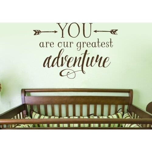 You Are Our Greatest Adventure Wall Decal, Living Room Bedroom Wallpapers Decor Removable Adhesives Murals Vinyl Sticker S-759