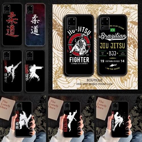 Japan judo Phone case For Samsung Galaxy Note 4 8 9 10 20 S8 S9 S10 S10E S20 Plus UITRA Ultra black pretty bumper luxury funda