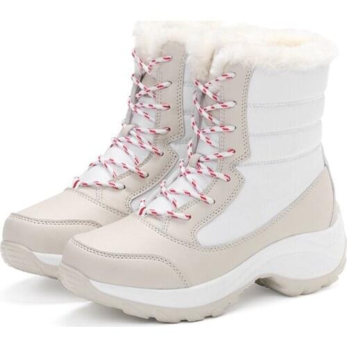 2019 Women Winter Boots Non-slip Waterproof High Snow Boots Women Outdoor Warm Breathable Shoes Woman Sneakers Zapatillas Mujer