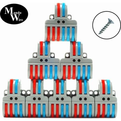 1PCS/LOT Wire Connector 2 In 4/6 Out Wire Splitter Terminal SPL-42/62 Compact Wiring Cable Connector Push-in Conductor