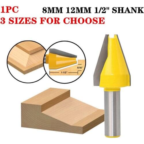 1pc 1/2" Shank Vertical - Bevel Design Door Knife Woodworking Tenon Cutter Tools Panel Raiser Router Bit