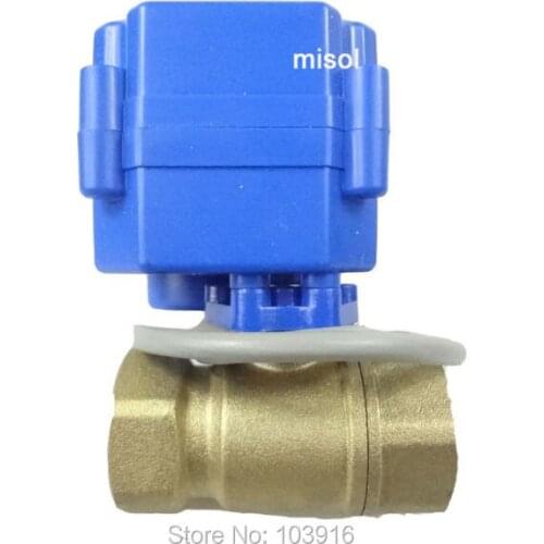 10pcs of otorized valve brass, G1" DN25, 2 way, CR05, electrical valve, motorized ball valve