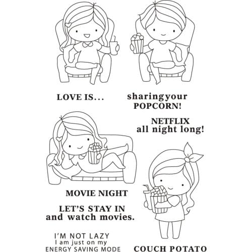 11x16 Girl and boy Transparent Clear Silicone Stamp Seal for DIY scrapbooking photo album Decorative clear stamp