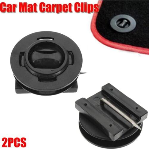 2Pcs Car Floor Mounting Points Carpet Mat Mats Clips Fixing Grip Clamps Black Anti-Slip Floor Holders Sleeves For Audi BMW VW