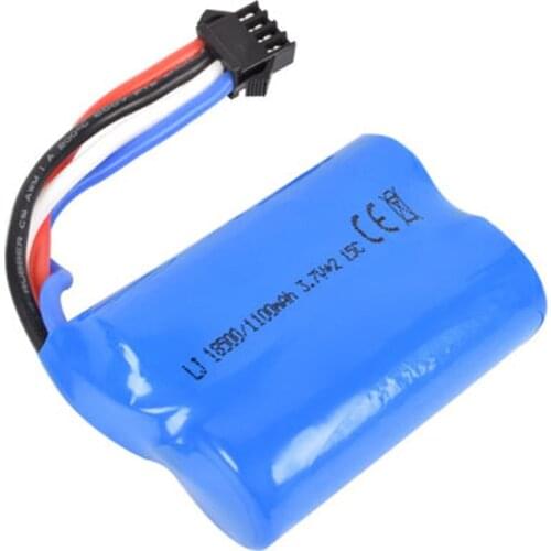 7.4v (3.7v x2) 1100mah 15C 18500 Li-ion Battery UD1001 HQ960 747A RC toys battery SM-4P free shipping
