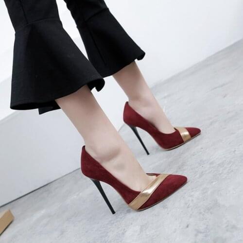 BLXQPYT Sexy Big Size Sale 34-48 Pointed Toe Single Women pumps Platform High Heels12cm quality Wedding Party shoes Woman 8733