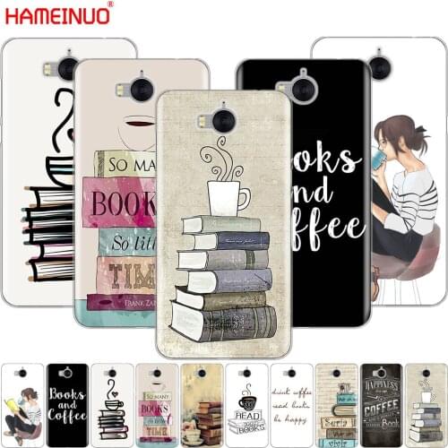 HAMEINUO Books And Coffee Inverted Mck Print cell phone Cover Case for huawei honor 3C 4X 4C 5C 5X 6 7 Y3 Y6 Y5 2 II Y560 2017