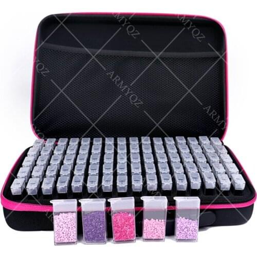 Stone Storage Accessory 80 Grids Storage Boxes Display Box Diamond Painting Cross Stitch Resin Rhinestone Beads Storage Bag Case