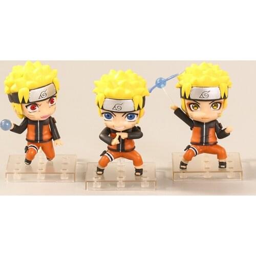 3PCS/SET Naruto Uzumaki Naruto Action Figures Toys Anime Figurines PVC Collection Model Dolls
