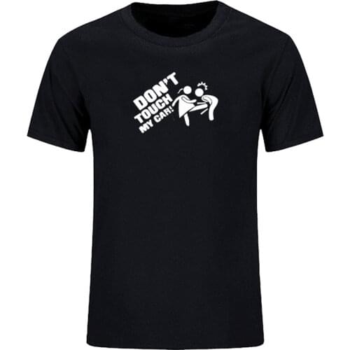 Mens T-shirt doesn't touch my car short sleeve summer T-Shirt Top funny T-Shirt Large