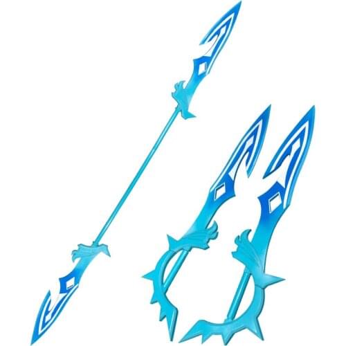 Game Genshin Impact Tartaglia Cosplay Prop Sword Spear 2 Forms Ajax Cosplay Weapon Party Halloween Cosplay Accessories Headwear