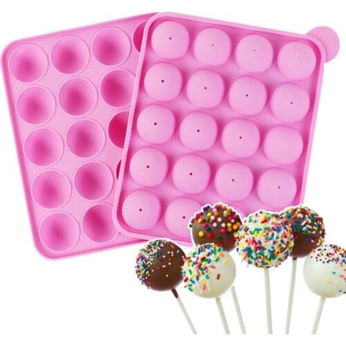 4CM Ball Shape Cake Decorating Tools Silicone Mold Ice Cube Chocolate Lollipop Mould Gummy Sugar Craft Wedding Party Baking Tool