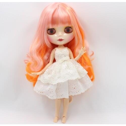 ICY DBS Blyth doll licca body white dress lace princess bow toy dress