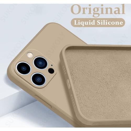 For iPhone 11 12 Pro Max Case Square Liquid Silicone Case For iPhone 11 12 Pro XS MAX XR X 7 8 PLUS SE 2020 Full Protector Cover