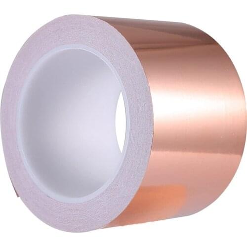 LBER Copper Foil Tape 70mm x 20M for EMI Shielding Conductive Adhesive for Electrical Repairs,Snail Barrier Tape Guitar