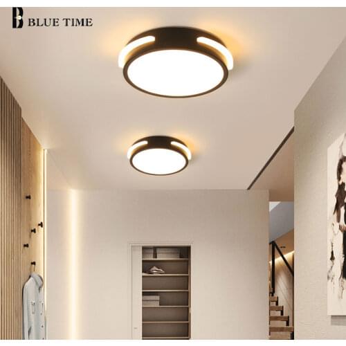 Small Led Ceiling Light Corridor Lights Modern Square&Round Black Ceiling Lamp for Living room Dining room Kitchen Aisle Lamps