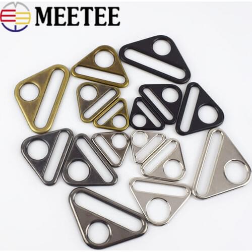 Meetee 10pcs 25/32/38/50MM Adjustment Belt Anti-skid Buckle Connection Bikini Button Bag Strap Webbing Slider Hang Hook Clasp