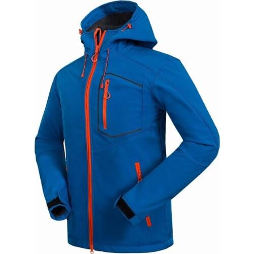 Fashion men jacket Autumn Winter Fleece warm hooded Casual coat windproof waterproof Soft shell jacket Windbreaker New outerwear